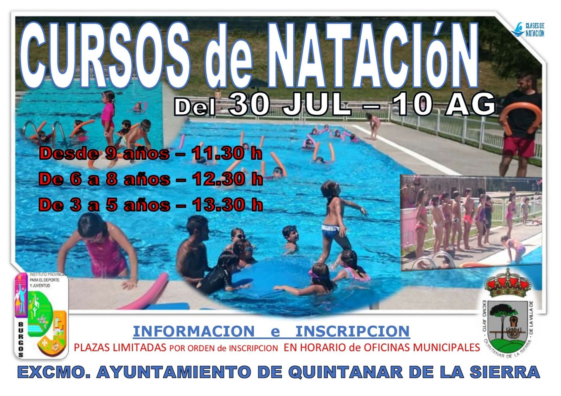CURSO DE NATACIÓN EN QUINTANAR DE LA SIERRA