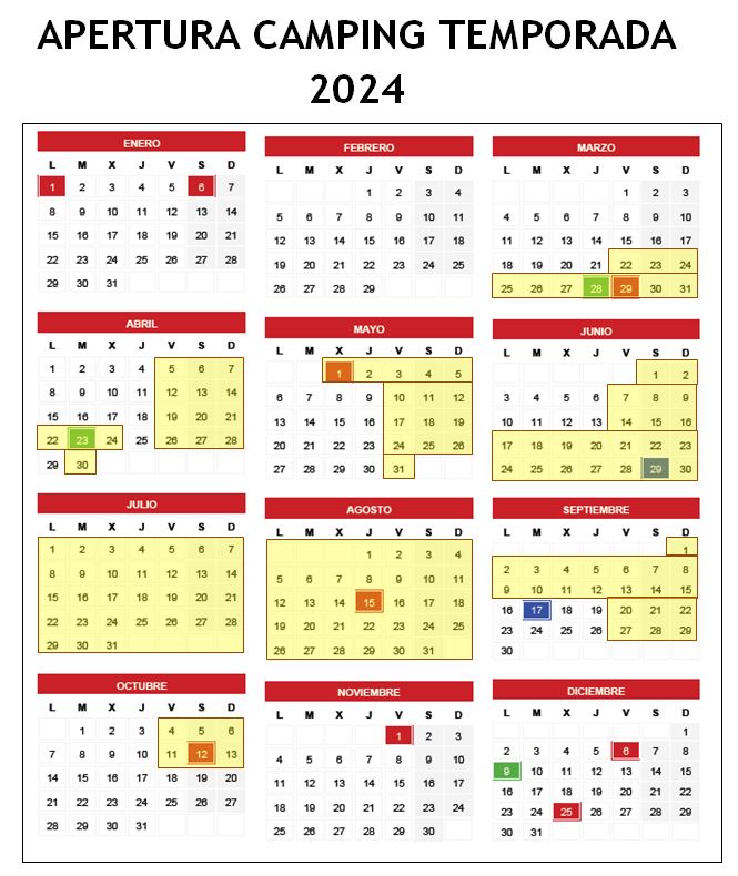 calendario temporada 2024